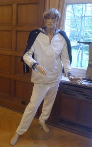 Royal Marine Light Infantry uniform, lent by a member of the Bracknell Twinning Association 